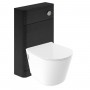 Surface Back to Wall Pan, Slim Soft Close Seat, Cuban Black Wood WC Unit and Concealed Cistern
