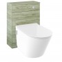 Surface Back to Wall Pan, Slim Soft Close Seat, Appeal Craft Oak WC Unit and Concealed Cistern