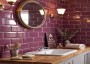 Metro Underground Bevel Plum (Purple) Ceramic Wall Tile 200x100mm
