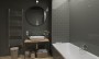 Flat Metro Gloss Dark Grey Ceramic Wall Tile 200x100mm