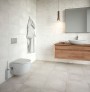 Cement effect White Medium Format 260x410 - 595x595 Ceramic for Wall; Finish - Matt