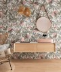 Botanical Hexagon White Floral Porcelain Floor and Wall Tile 230x270mm