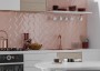 Metro Underground Bevel Blush Pink Ceramic Wall Tile 200x100mm