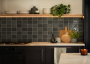Small Format Black/Dark Grey Smaller Format Under 150x150 Ceramic for Wall; Finish - Gloss/Polished