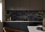 Small Format Black/Dark Grey Smaller Format Under 150x150 Ceramic for Wall; Finish - Gloss/Polished