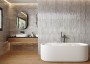 Beaumont Fog Grey Brick Porcelain Floor and Wall Tile 300x600mm