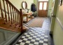 Patterned --and-- Statement Black/Dark Grey Smaller Format Under 150x150 Porcelain for Floor; Finish - Matt