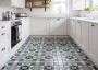 Patterned --and-- Statement Green Smaller Format Under 150x150 Porcelain for Floor; Finish - Matt