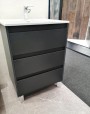 S7004843/S7004808 Revival Graphite 3 Door Unit Inc Basin