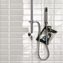 Synergy Metro Underground Bevel White Ceramic Wall Tile 100x300mm