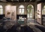 Marble Effect Black/Dark Grey Large Format Over 600x600 Porcelain for Wall/Floor; Finish - Gloss/Polished
