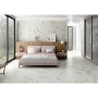 Marble Effect White Large Format Over 600x600 Ceramic for Wall; Finish - Gloss/Polished