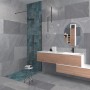Touchstone Dark Grey Matt Polished Porcelain Wall and Floor Tile 450x900mm
