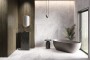 Stone effect White Large Format Over 600x600 Porcelain for Wall/Floor; Finish - Matt