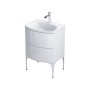 Wimborne Wall Hung 2 Drawer Basin Unit 62cm Gloss White