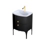 Wimborne Wall Hung 2 Drawer Basin Unit 62cm Gloss Black