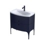 Wimborne Wall Hung 2 Drawer Basin Unit 82cm Matt Blue