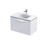 Enchant Wall Hung 1 Drawer Basin Unit 80cm Matt White