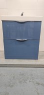 S7005647 Sublime Blue 600mm Wall MNTD Drawer Unit Organiser No Basin 