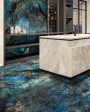 Marble Effect Blue/Purple Large Format Over 600x600 Porcelain for Wall/Floor; Finish - Gloss/Polished