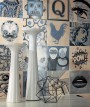 Patterned --and-- Statement Blue/Purple Small Format 150x150 - 250x400 Porcelain for Wall/Floor; Finish - Satin/Semi Polished