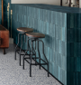 Lume Blue 3D Rake Structure Gloss Porcelain Wall & Floor Tile 240x60mm