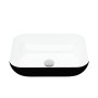 Coral 47cm No Taphole Sit On Basin Black/White 