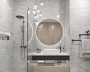 Marble Effect Grey/Silver Medium Format 260x410 - 595x595 Ceramic for Wall; Finish - Gloss/Polished
