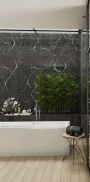 Marble Effect Black/Dark Grey Medium Format 260x410 - 595x595 Porcelain for Wall/Floor; Finish - Matt