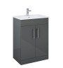 Pavilion Gloss Anthracite 60cm Door Wash Basin Unit