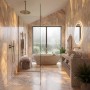 Stone Effect Ivory/Cream/Beige Large Format Over 600x600 Porcelain for Wall/Floor; Finish - Matt