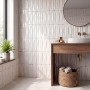 Pebble White Matt Porcelain Wall and Floor Tile 375x750mm