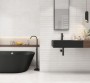Stone effect White Medium Format 260x410 - 595x595 Ceramic for Wall; Finish - Matt