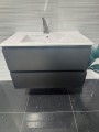 S7009419 / S7009426 Sussex 2 Drawer Basin Unit 80cm Matt Black