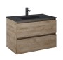 S7009420 Sussex 2 Drawer Basin Unit Candela Oak 80cm 