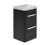 s7005554 Cuban Black  Floor standing 2 Drawer Basin Unit (No Basin) 500mm 