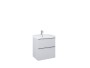 S7003079 Look Wall Hung Basin Unit 2 Drawer Matt Stone No Handles 60cm