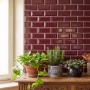Small Format Burgundy Smaller Format Under 150x150 Ceramic for Wall; Finish - Gloss/Polished