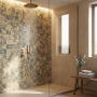 Patterned --and-- Statement Mixed Small Format 150x150 - 250x400 Porcelain for Wall; Finish - Satin