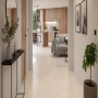 Stone effect Ivory/Cream/Beige Large Format Over 600x600 Porcelain for Wall/Floor; Finish - Matt