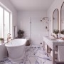 Marble Effect Blue/Purple Large Format Over 600x600 Porcelain for Wall/Floor; Finish - Gloss/Polished