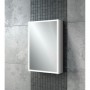 Qubic Single Door Mirror Cabinet LED Lighting, Wave Turn On/Off 700x500mm