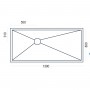 Premier Shower Deck  1201 - 1300mm  for Tiled floors; Finish -