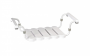 Ridder Comfort Bathtub Seat With White Frame.  Dimensions Seat: Approx. 40 X 31 cm Adjustable 50-63.5cm