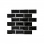Mini Bevel Black Ceramic Mosaic Wall Tile (100x50mm) 295x291mm