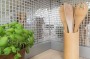Mini Mirror Steel Ceramic Mosaic Wall Tile 298x298mm