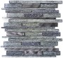 Finishing Touches Black/Dark Grey Small Format 150x150 - 250x400 Glass for Wall; Finish - Satin/Semi Polished