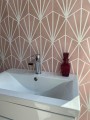 Patterned --and-- Statement Pink/Red Small Format 150x150 - 250x400 Porcelain for Wall/Floor; Finish - Natural