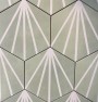 Patterned --and-- Statement Green Small Format 150x150 - 250x400 Porcelain for Wall/Floor; Finish - Natural
