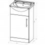 Modern White 401 - 500mm  for ; Finish - Gloss